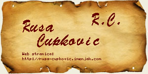 Rusa Čupković vizit kartica